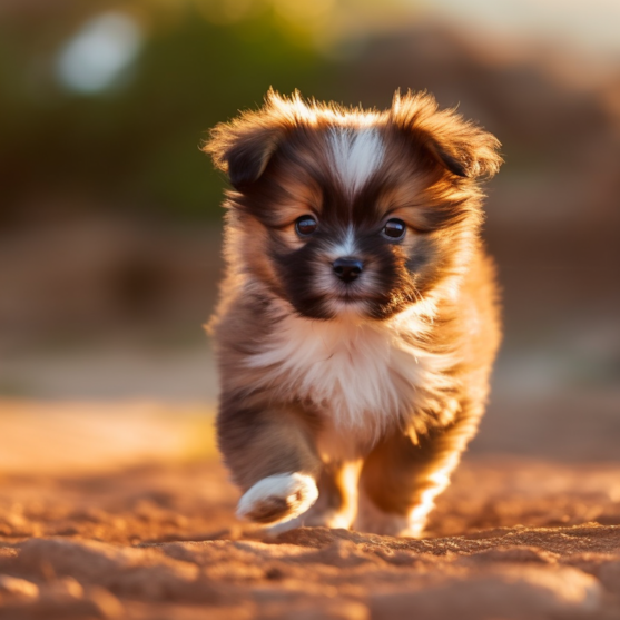 Shih Pom with Fluffy Coat